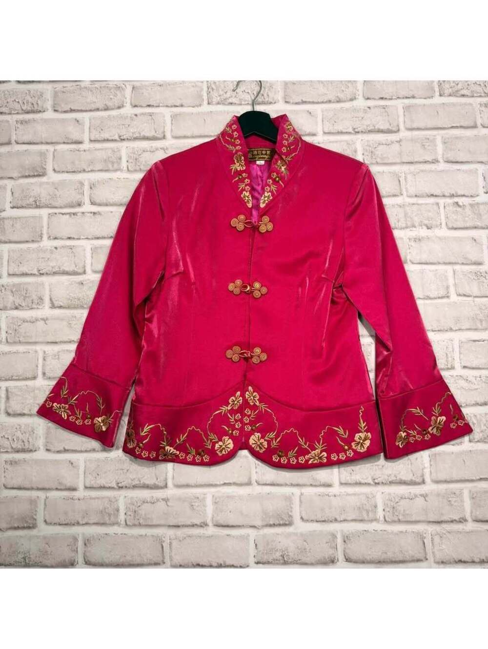 Mandarin Style Jacket Pink Asian Chinese Women's L